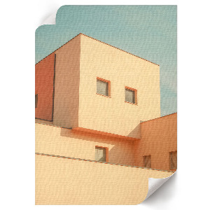 Decorative poster featuring modern architecture