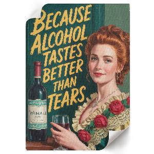 Vintage wine wall print
