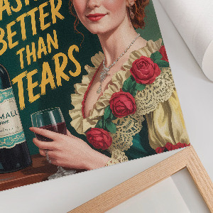 Vintage wine wall print