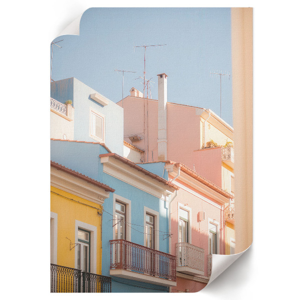 Decorative poster Pastel buildings