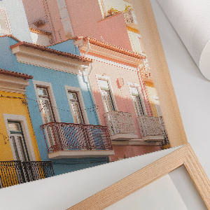 Decorative poster Pastel buildings