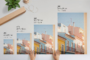 Decorative poster Pastel buildings