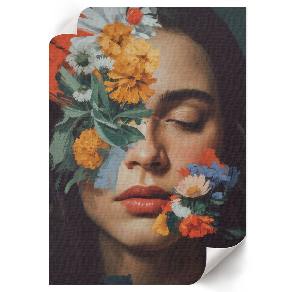 Poster Floral portrait