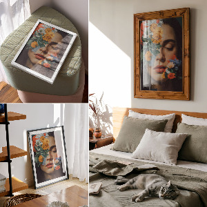 Floral portrait poster
