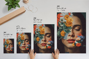 Floral portrait poster