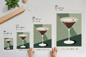 Wall art featuring martini graphics