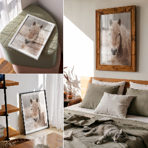 Wall print Winter horse
