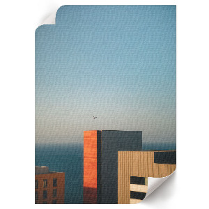City and sea wall art