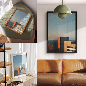 Wall art City and sea