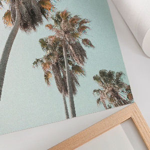 Wall print with tropical palm trees