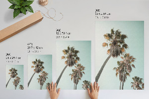 Wall print with tropical palm trees