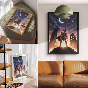 Superhero at Night wall print
