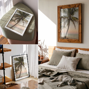 Tropical sunset wall art