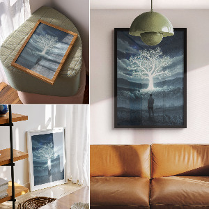 Decorative poster Glowing tree