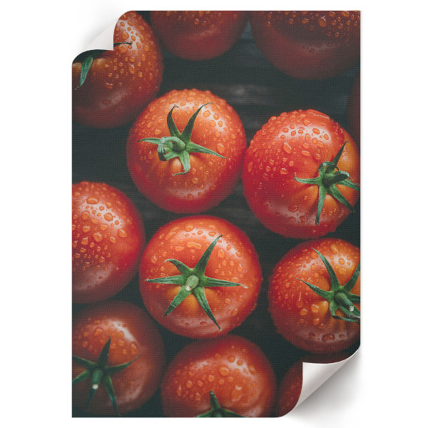 Wall art featuring fresh tomatoes