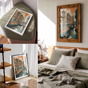 Decorative poster City canal