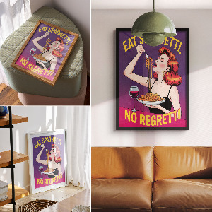 Wall print Eat spaghetti
