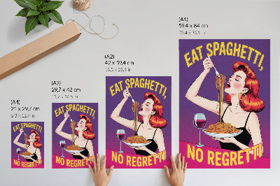 Wall print Eat spaghetti