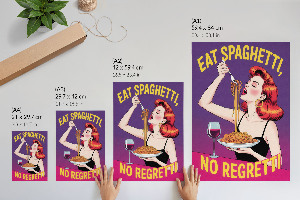 Wall print Eat spaghetti