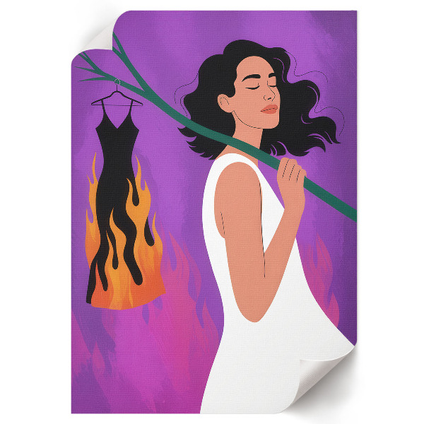 Art print Burning clothes