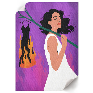 Art print Burning clothes