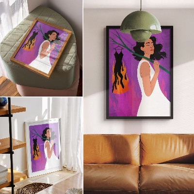 Art print Burning clothes