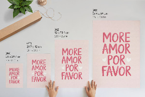 Wall print Love text