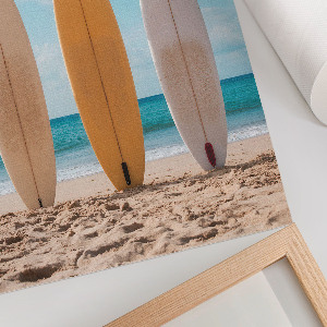 Surfing beach poster