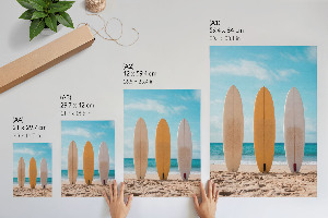 Surfing beach poster