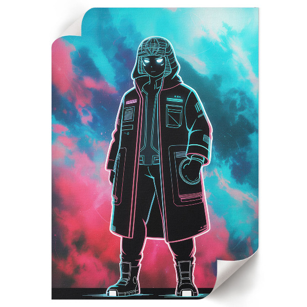 Wall print featuring a cartoon character