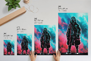 Wall print featuring a cartoon character