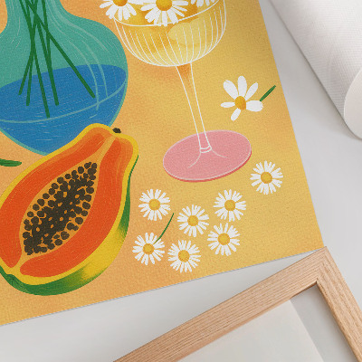 Decorative poster Flowers and fruits