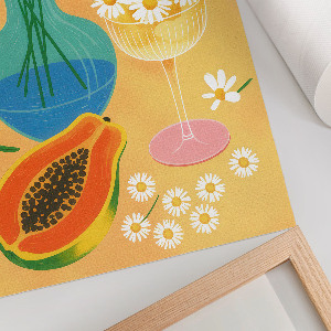 Decorative poster with a flowers and fruits motif