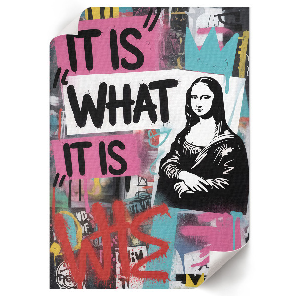 Poster with street art motif