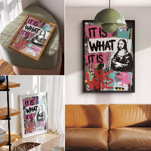 Poster with street art motif