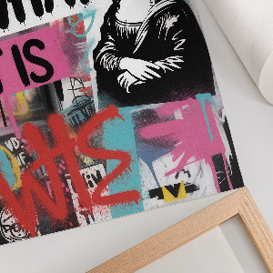 Poster with street art motif