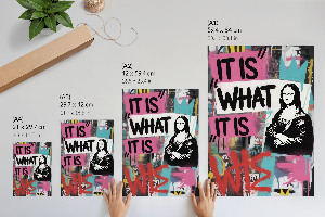 Poster with street art motif