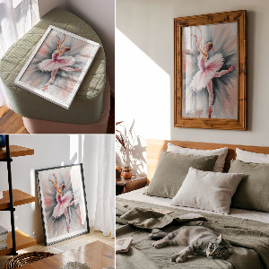 Wall print Painting of a ballerina