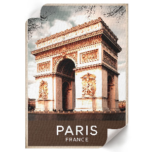 Decorative poster featuring a triumphal arch