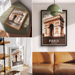 Decorative poster featuring a triumphal arch