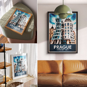 Wall art featuring Prague architecture