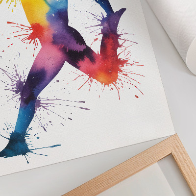 Wall print Rainbow figure
