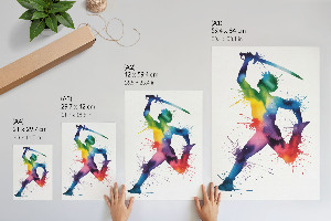 Wall print Rainbow figure