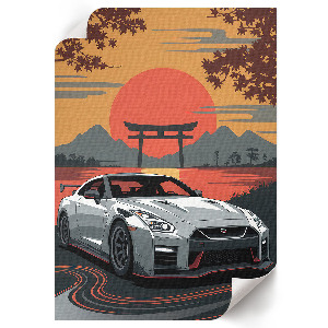 Poster featuring a classic Japanese car