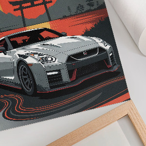 Poster featuring a classic Japanese car