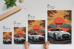Poster featuring a classic Japanese car