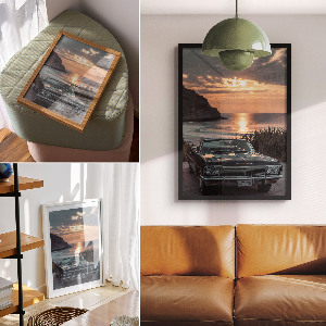 Wall art The West and the Car