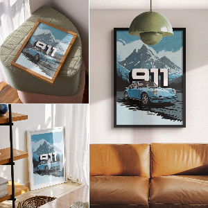 Art print Mountain riding