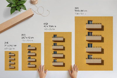 Art print Yellow architecture