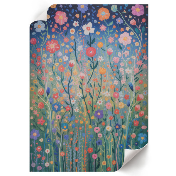 Poster featuring a colorful meadow